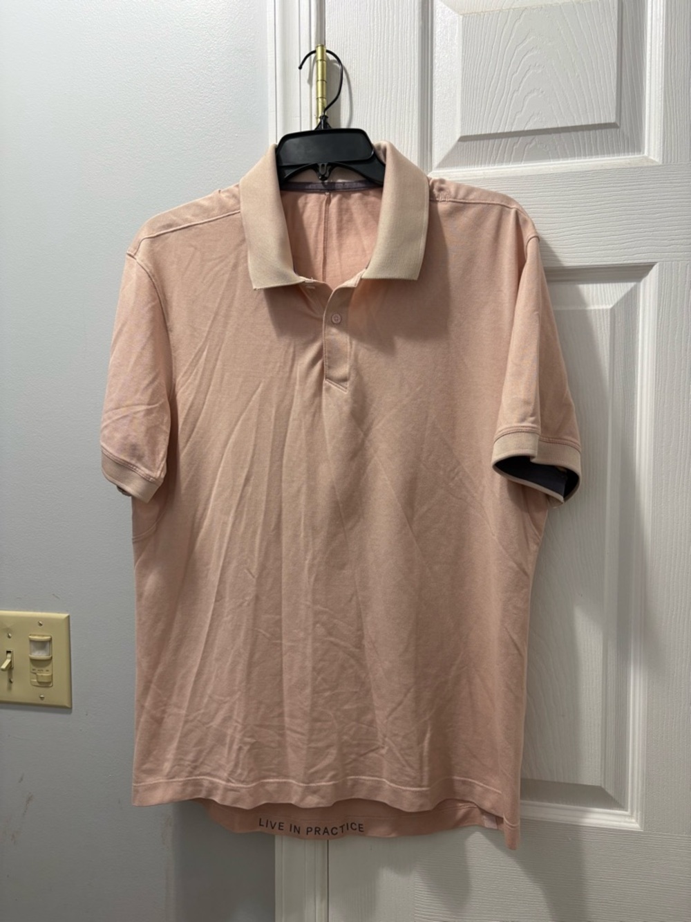 Lululemon Evolution Polo Pink/Purple Men’s Size Medium NO SIZE TAG